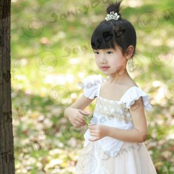 baby girl boutique white bow fancy easter dresses