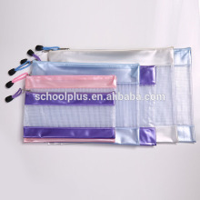 PVC gridding file folder transparent file bag