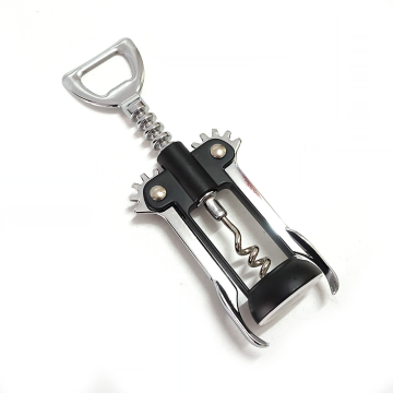Black Zinc Wing-Type Wine Bottle Corkscrew Openers