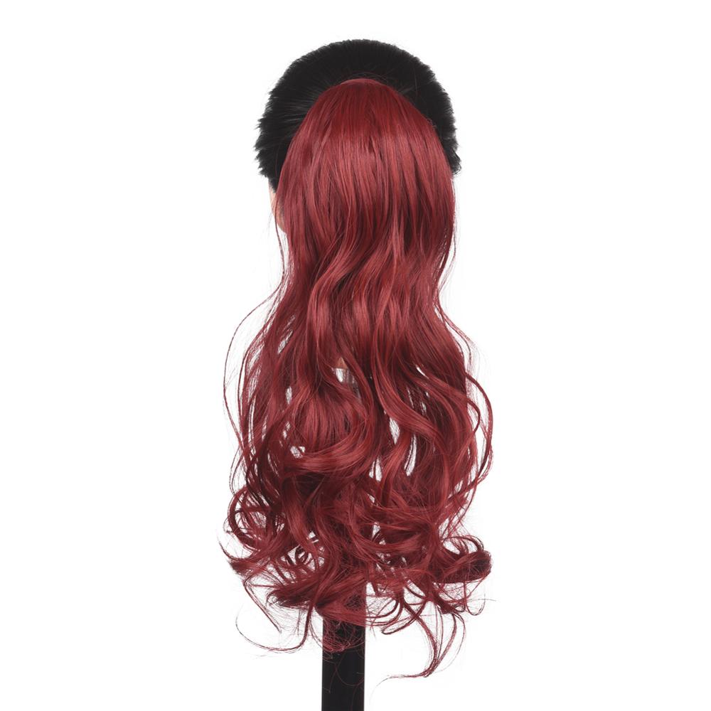 MYZYR 17inch Long Clip in P Onytail Hair Extension Wrap Around P Onytail Synthetic Fake P Ony Tail Hairpiece for Women 10-30days