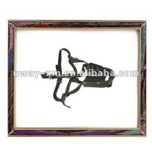 UW-PMZ-007 Adjustable black leather pet muzzle for dog