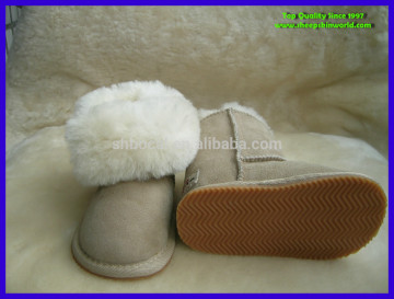 kids sheepskin fur boots