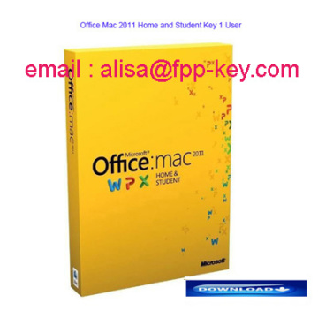 Sotware Porduct Office Mac 2011 Home and Student 1 User key