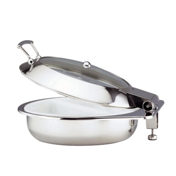 Professional Catering Restaurant Round Chafer Electric Roll Top Chafing Dish