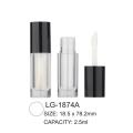 2.5ml 둥근 플라스틱 빈 립글로스 튜브 포장 병 컨테이너가있는 브러시 LG-1874a