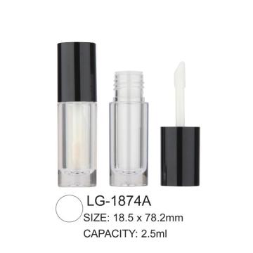 Container lipgloss kosong plastik bulat dengan berus