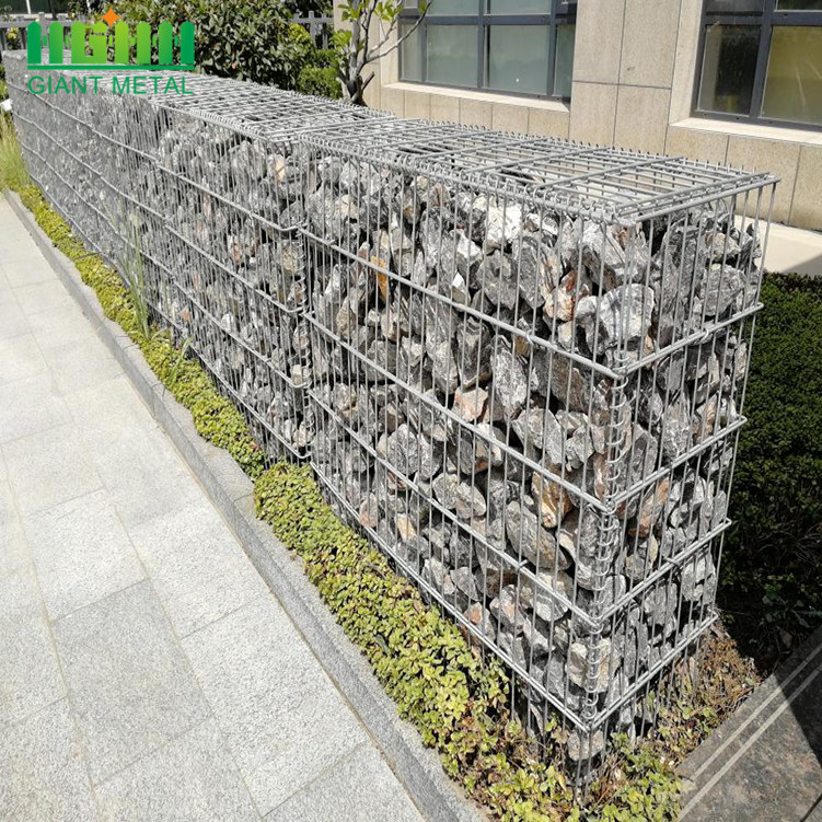 Gabion Retaining Wall With Fence On Top