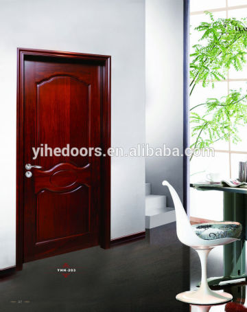 Double panel solid wooden door handle and lock