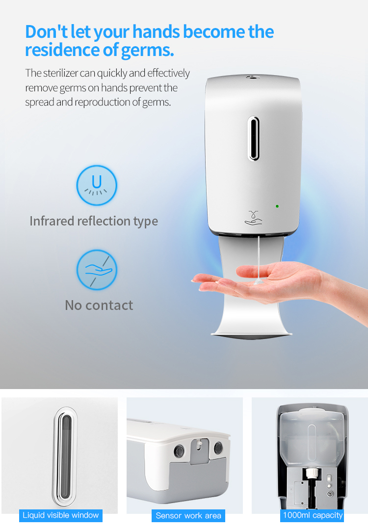 2021 Best Choice Hotel Induction Automatic Soap Dispenser 1000ml