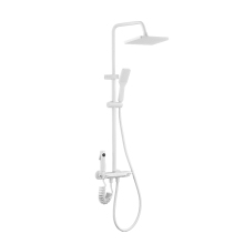 Matte White Bathroom Shower Set with Combination Kit