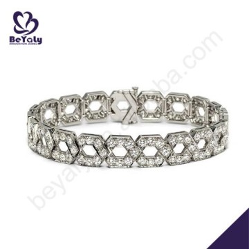 hot sale costume silver jewelry silver woven bracelet