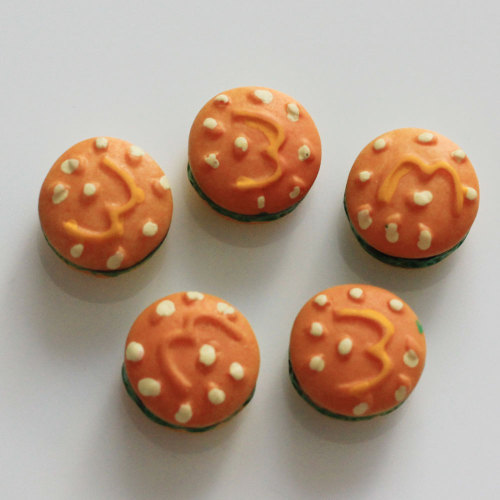 Artificielle 3D Kawaii Pas Cher Lâche Chunky Mignon Résine Hamburger Cabochon Perles Mini Taille pour Décoration DIY