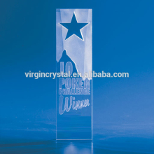 Rectangle crystal glass awards for laser engraving