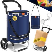 Foldable Shopping Trolley: 3-in-1 Trolley Sack Truck & Shoulder Bag with Cooling Compartment