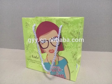 Fashion Glasses Gift Bag, Sun Glasses Shopping Bag, Bags Printing with QR code and Website