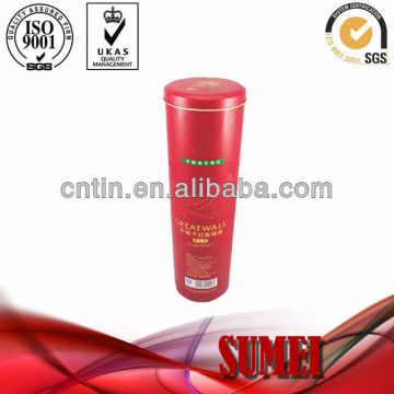 round red wine tin box