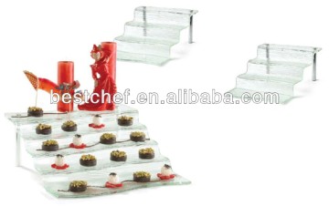 acrylic Buffet display Four step waterfall