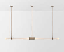 Modern Glass Articolo Lighting Scandal Pendant Light - Extra Long White Frost Glass Island Light