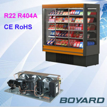 indoor wall mounted refrigeration unit with R404a refrigeration & heat exchange compressor