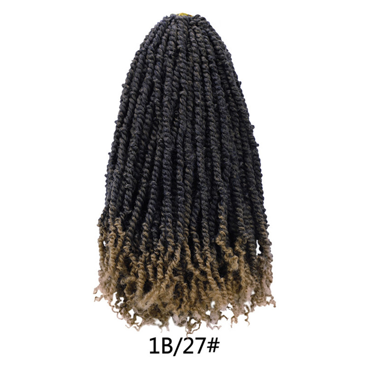 Pretwisted Passion Twist Crochet Braids Pre looped Senegalese Spring Twist Ombre Braids Synthetic Crochet Hair