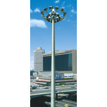 Poste de luz de aço galvanizado para exteriores com mastro alto