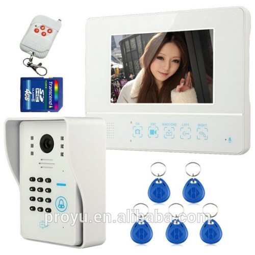 7" Color Wireless Video Door Phone With Keypad Support SD Card and Motion Detecting PY-V811MJIDSW11