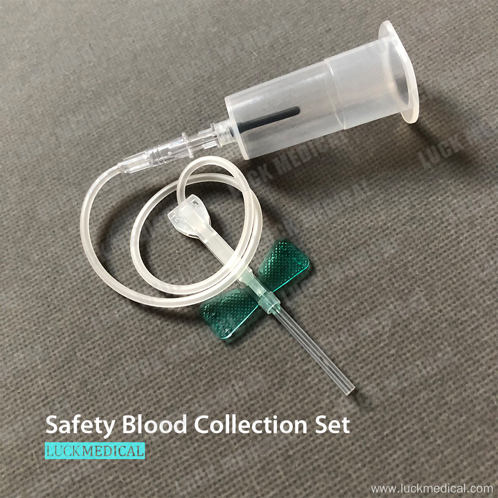 Safety Needle Setwith Holder for Blood Collection