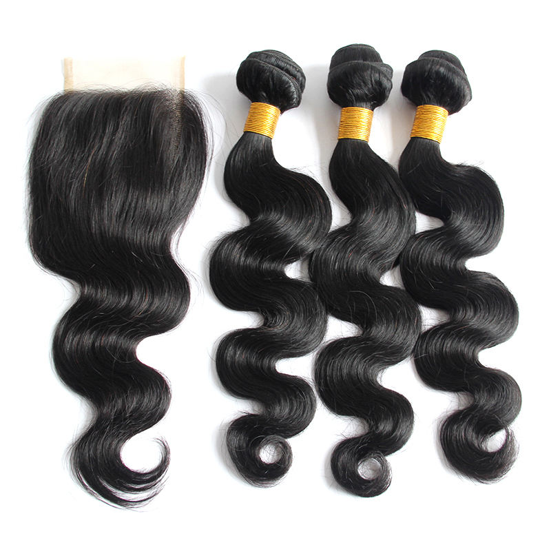 30inches aliexpress india Hair weave bundles wholesale body wave closure,100% human hair bundles with closure