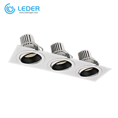 LEDER นวัตกรรมเชิงพาณิชย์ 38W*3 LED Downlight