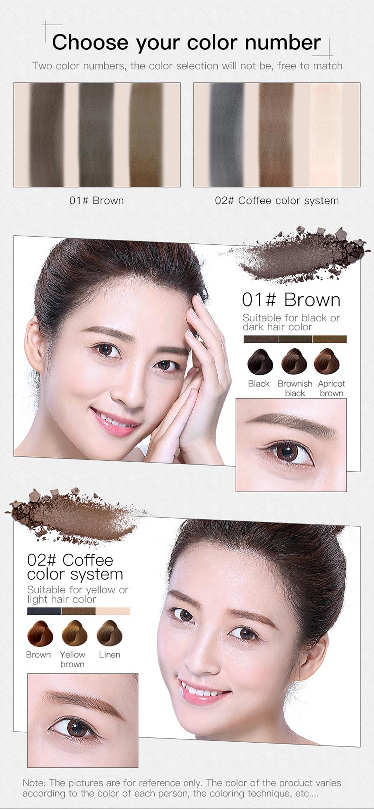 Brow makeup customized private label eyebrow powder palette your own eyebrow powder