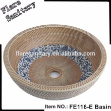 Modern porcelain countertop sink and basin