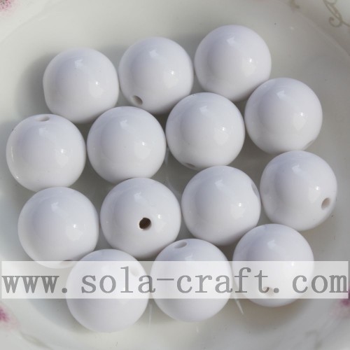 Opaque Acrylic Plastic Round Beads with 20MM Mixed Colors Online Wholesale 