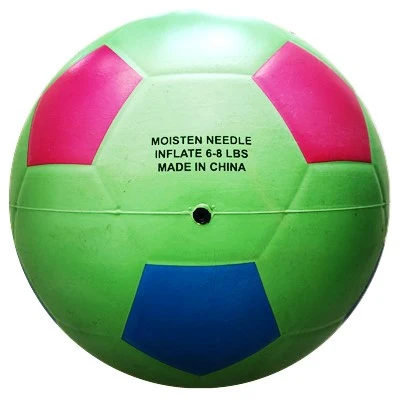 Green Color V-Top Rubber Football for Sporting