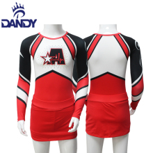 Custom sublimation cheer uniform red cheerleading uniform