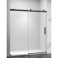 matte black frameless sliding door