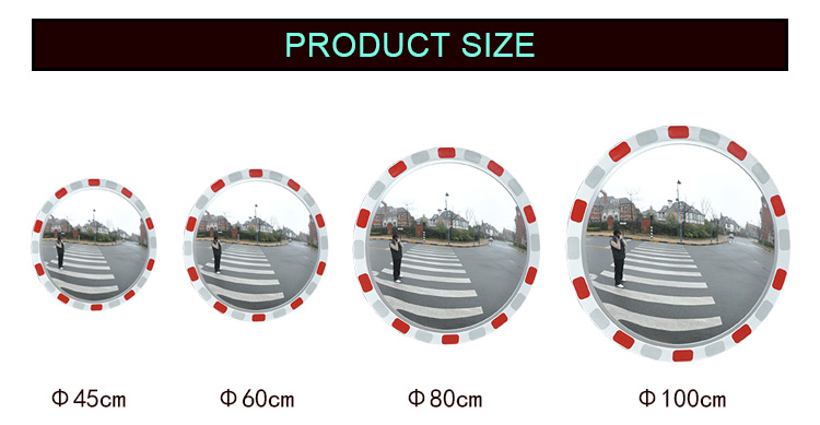 PC Round Traffic security reflective Convex Mirror for Blind Spots at Corners