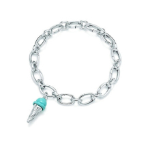 New pave silver chain link bracelet hand chain