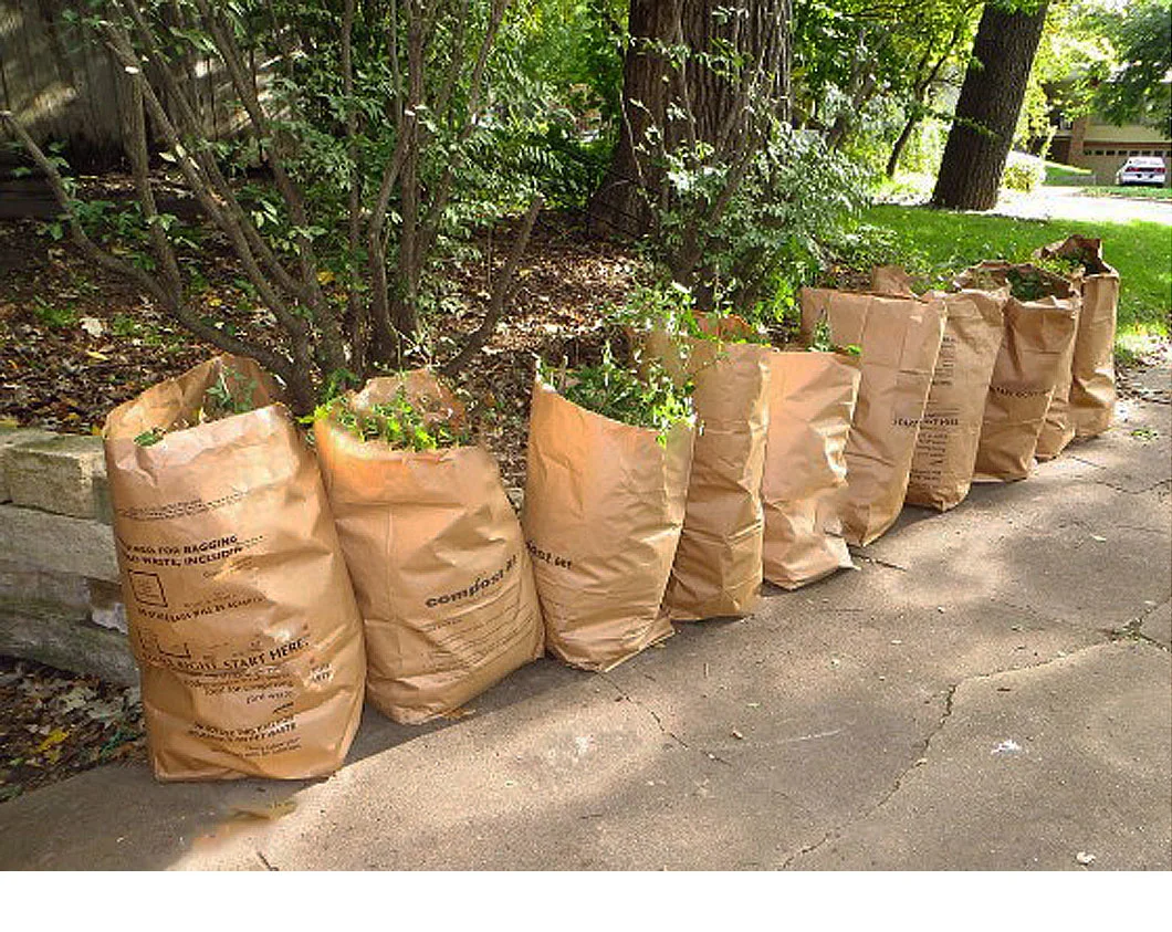 Moisture Proof Bio-Degradable Lawn and Leaf Paper Bags