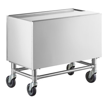 Commercial Drink Cooler Box Cart with Large Storage and Ice Bin - Perfect for Hot Sales