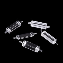 Fused quartz flow cells with screw thread