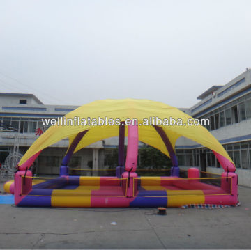 inflatable pool with tent