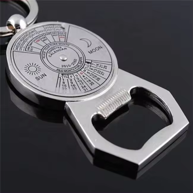 Perpetual kalenderflesopener Pendant Keychain Metal