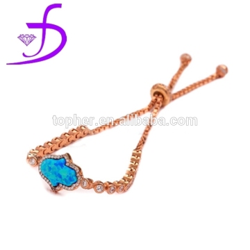 2015 bead jewelry for jew hamsa bracelet in opal