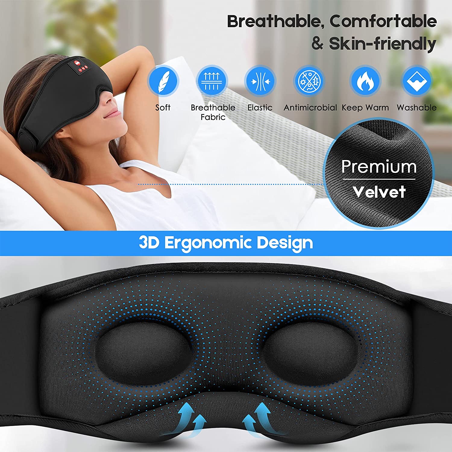 Eye mask headphone