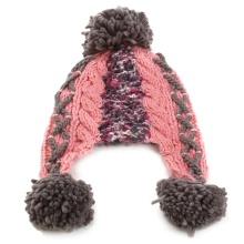 Winter Warm Cable Knit Yarn Beanie Hat with Pom Pom