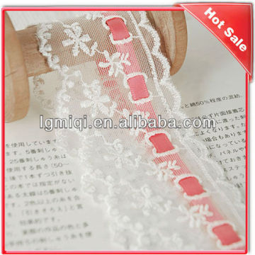 fashionable fancy embroidery nylon lace trim wholesale