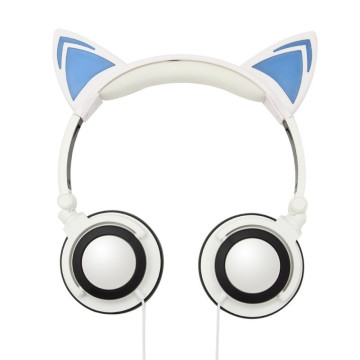 プロの工場有線猫耳ヘッドフォン最高品質