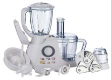 Multi-functional plastic bowl food preparation processor
