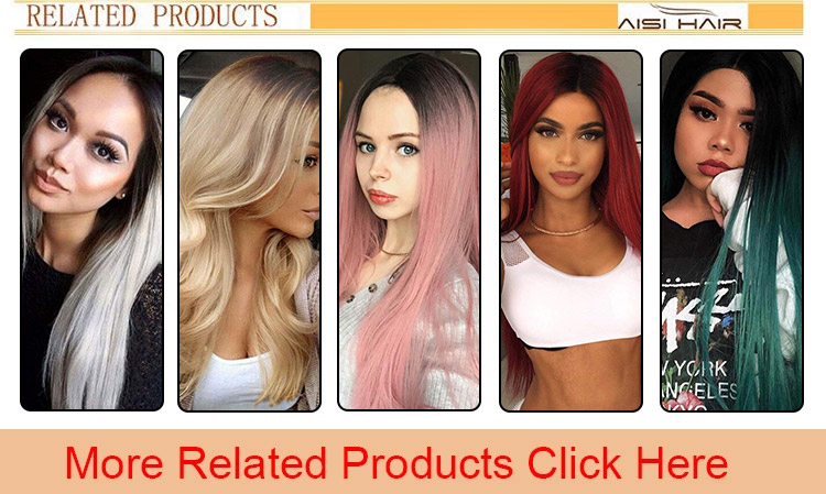 Aisi Hair Long Straight Wig With Bangs For Women Synthetic Black Wigs High Temperature Fiber Long Hair Wigs