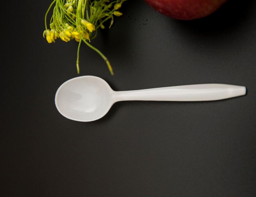 Plastic White Meal Spoon